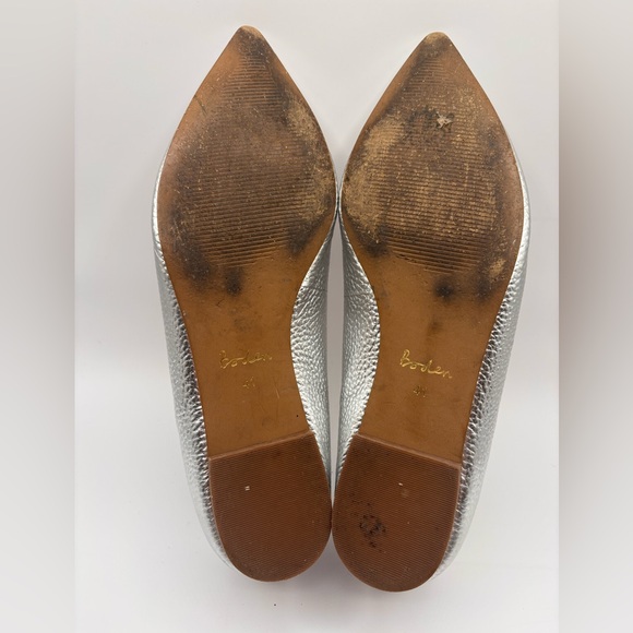 Boden Silver and White Flats with Tan Accent - Picture 11 of 13